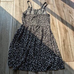 Divided by H&M Leopard Print Plaid Sleeveless Dress - US 2, EUR 34